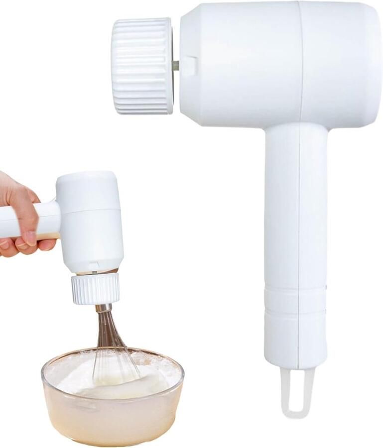 Elektrische Opklopstaaf Draadloze Mixer Drankjes Mengen Snel Matcha Maken 20.5 cm Zwart