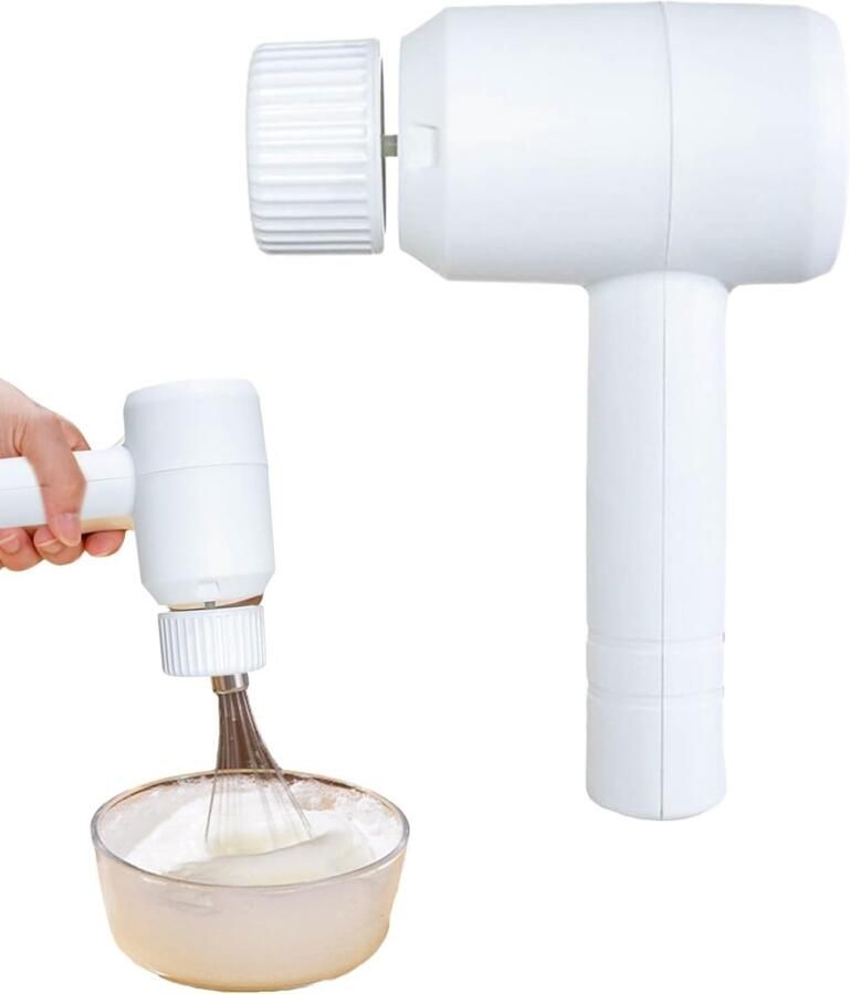 Elektrische Garde Handmixer Roerder Drankjes Bereiden Snel Mixen 10 Sec 20.5x13cm Wit