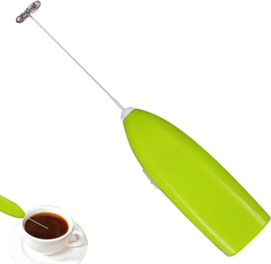 Elektrische Garde Melkopschuimer Koffie Drankjes Opschuimen Draadloos Werking 198 cm Groen