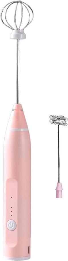Elektrische Garde Melkopschuimer Mixer Dranken Maken Drie Snelheden Compact Formaat Roze