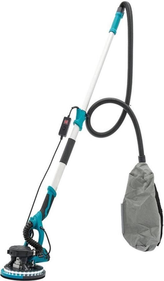 Elektrische Gipsplaatschuurmachine 750 W Blauw Variabele Snelheid 800-1800 RPM Aluminiumlegering ABS Voor Plafonds En Wanden