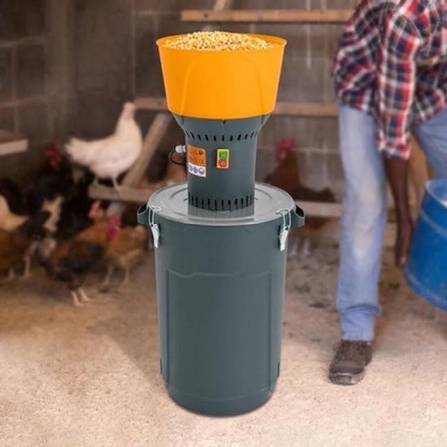 Elektrische Graanmaler – Graanmolen – Korenmolen – Specerijenmolen – Koffiemolen – 1300W Motor – 13 7 Liter Trechter 1300W 60L
