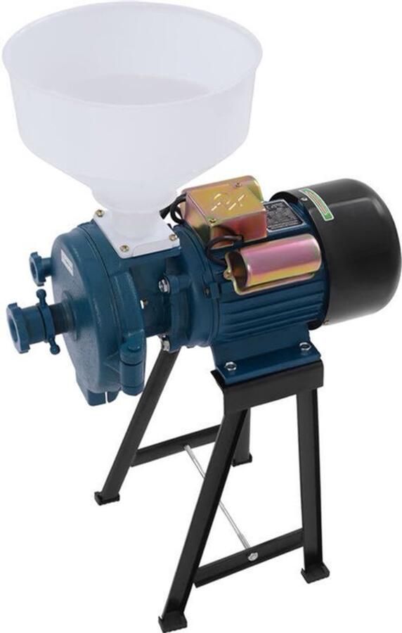Elektrische Graanmolen 2200 W Droge Granenmaler Verstelbaar 220 V Blauw Commerciële Maalmachine