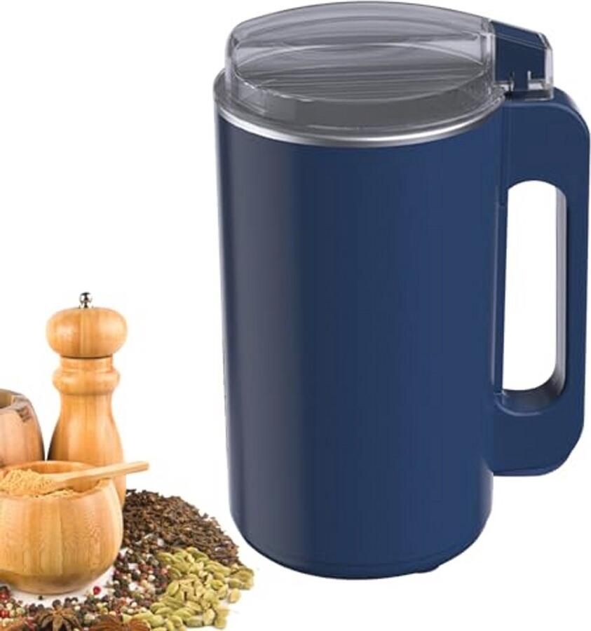 Elektrische graanmolen multifunctionele elektrische kruidenmolen koffiemolen met roestvrijstalen slagmes en transparant deksel 600 ml capaciteit voor koffiebonen noten specerijen granen en