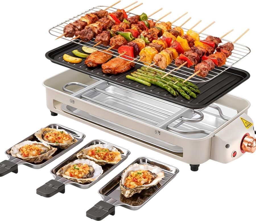 Elektrische grill 2-in-1 1700W voor 5-8 personen Koreaans