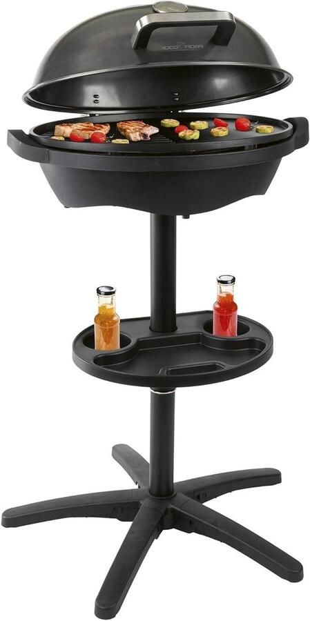 Elektrische Grill Balkon Grill Tafelgrill Binnen Buiten Grillen Rookvrij Geurloos 2400 Watt Zwart