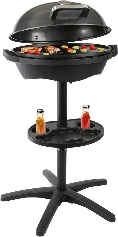Elektrische Grill Binnen Buiten Grill Rookvrij Grillen 2-in-1 Tafelmodel 2400 Watt Zwart