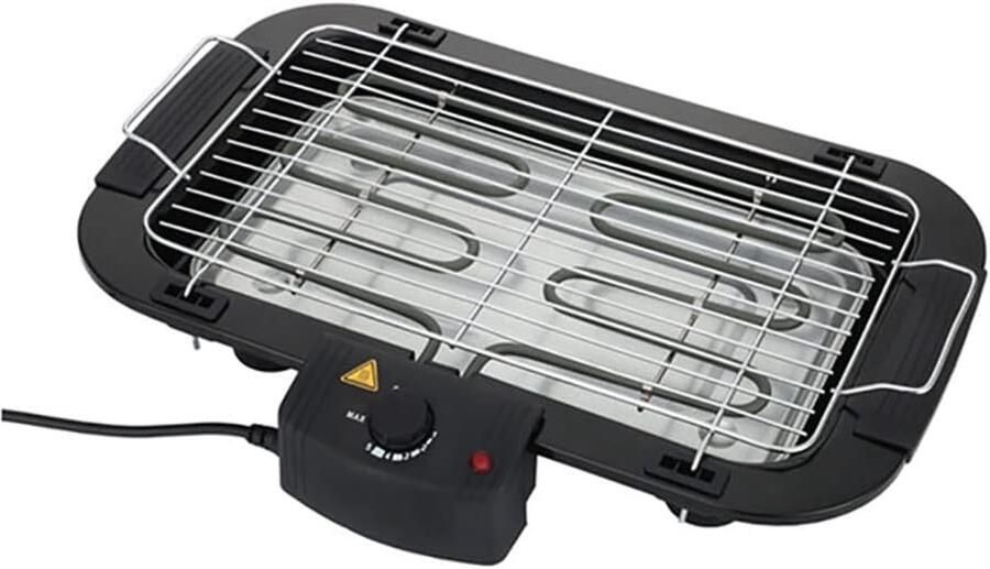 Elektrische Grill Binnen Grill Gezellig Tafelen Rookvrij Koken 30x48cm Zwart