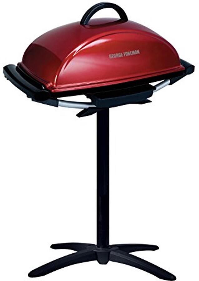 Elektrische Grill Binnen Grill Lekker Grillen Afneembaar Deksel Rechthoekig Zwart Rood