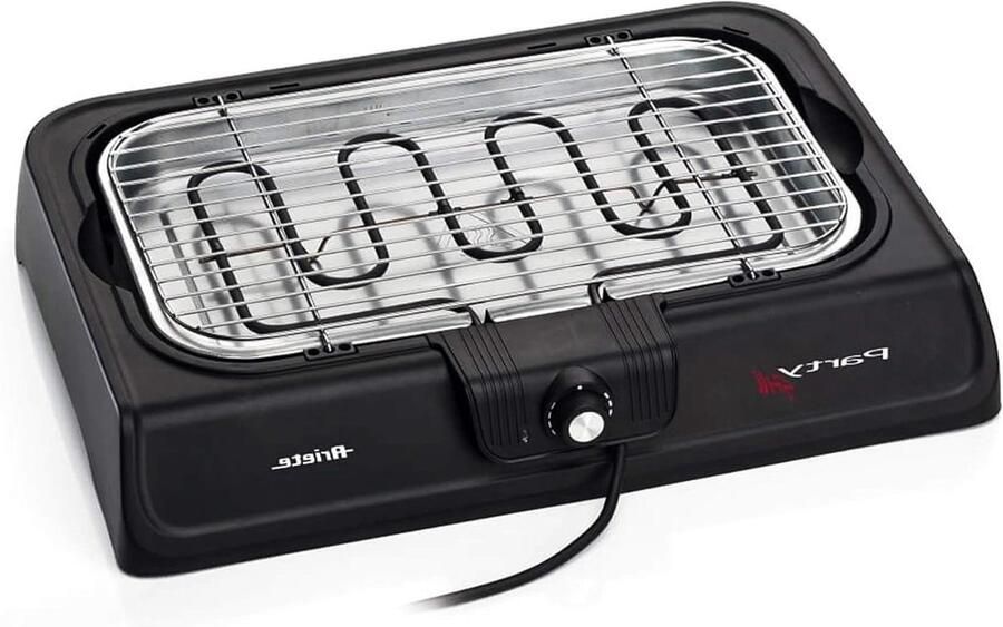 Elektrische Grill Buiten Grillen Snel Koken Afneembare Weerstand 41.5 x 24 cm Zwart