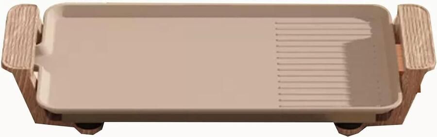 Elektrische Grill Buiten Koken Gezond Grillen Dubbel Kookoppervlak 3-6 Personen Zwart