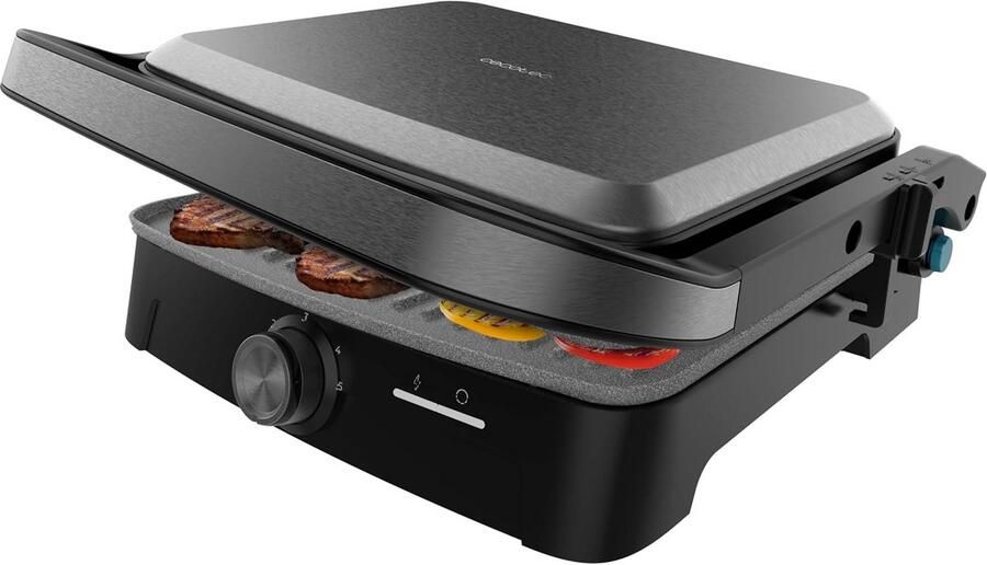 Elektrische Grill Contact Grill Binnen Grillen 180 Graden Opening 279 x 229 mm Zwart