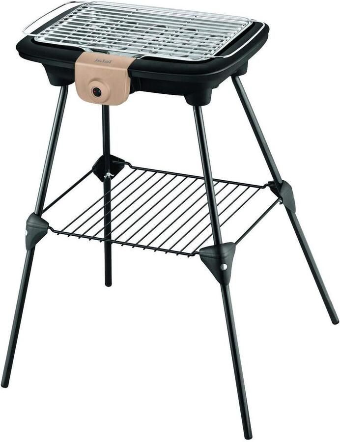 Elektrische Grill Contact Grill Buiten Koken Water Bak Vangt Vet Op 1020 cm² Grilloppervlak Zwart Taupe