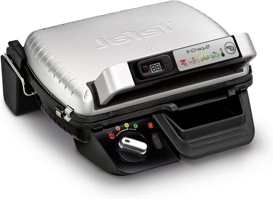 Elektrische Grill Contact Grill Lekker Grillen Non-stick Platen 32 x 24 cm Zwart
