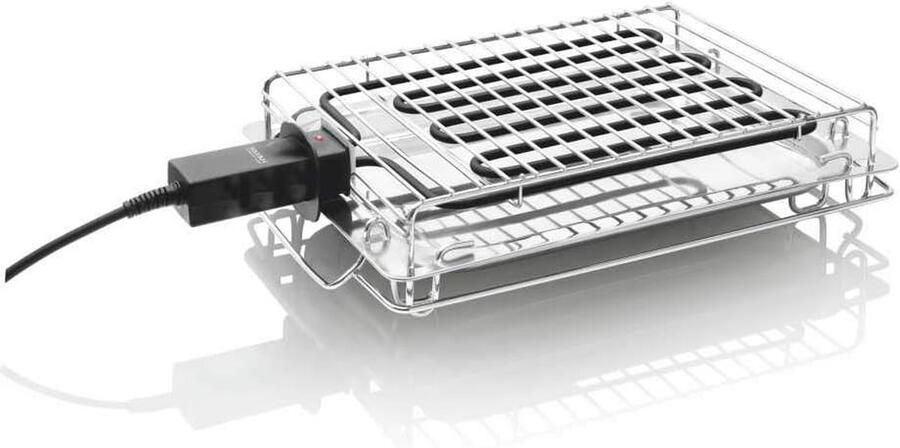 Elektrische Grill Contactgrill Bakplaat Binnen Grillen Verstelbare Weerstand 54 x 297 cm Zwart