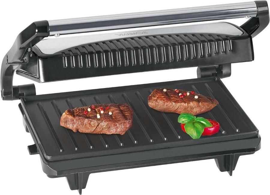 Elektrische Multigrill Contactgrill Panini Snel Grillen Antiaanbaklaag 14 kg Zwart zilver