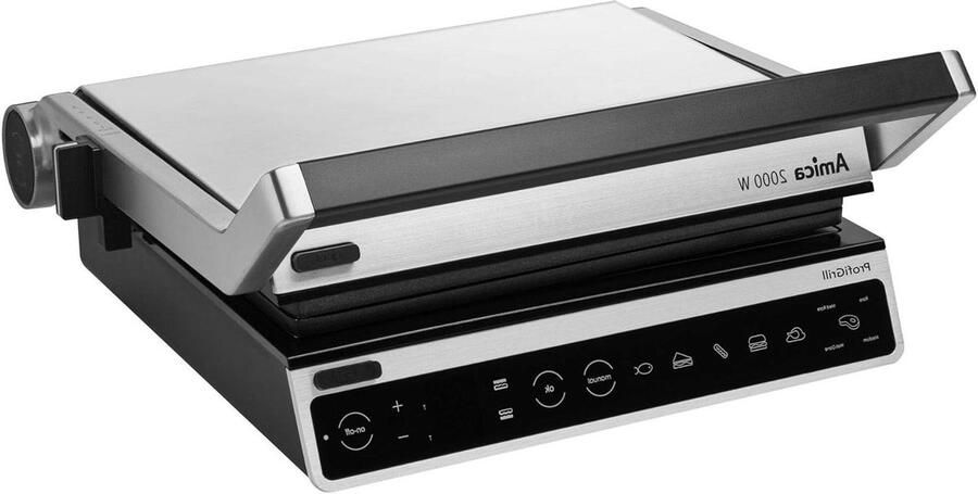 Elektrische Grill Contactgrill Tafelgrill Lekker Grillen Snelle Opwarming 50 x 50 x 28 cm Zwart