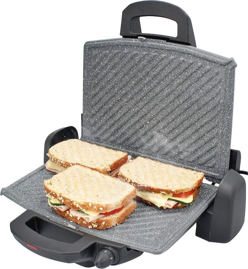 Elektrische Grill met Afneembare Platen en 3 Temperatuurniveaus 1800 W Kookoppervlak tot 1430 cm²