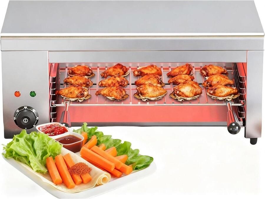 Elektrische Grill Raclette Grill Fondue Grill Gezellige Maaltijden Dubbele Functie 45 x 26 cm Zilver