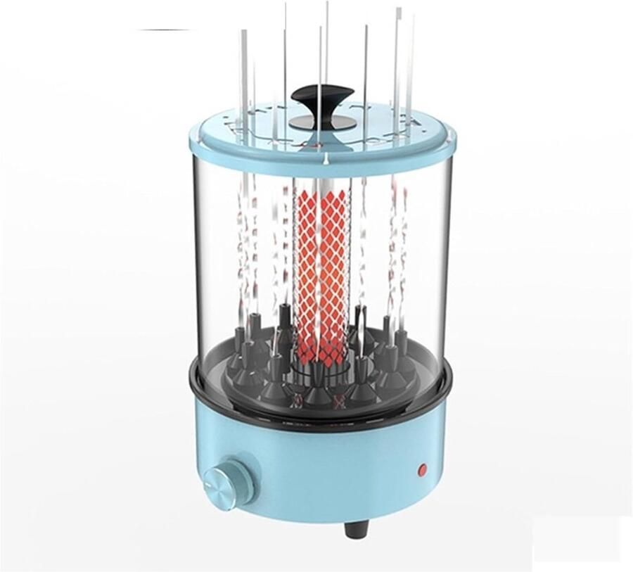 Elektrische Grill Roterende Spies Gelijkmatig Grillen 360° Rotatie 21.5 cm Blauw