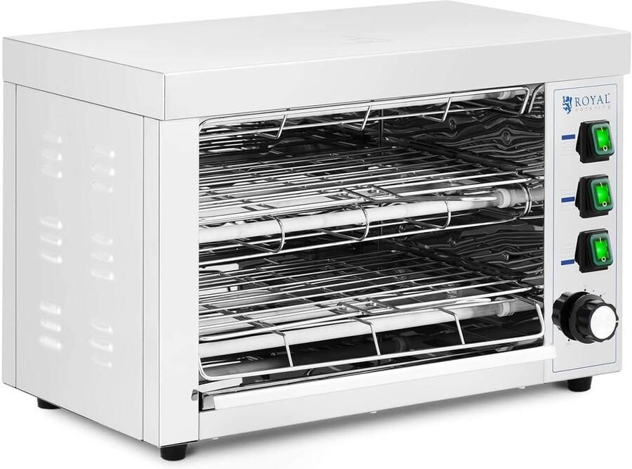 Elektrische Grill Salamander Grill Gratineren en Grillen 2 Racks Instelbaar 33 x 49 x 28 cm