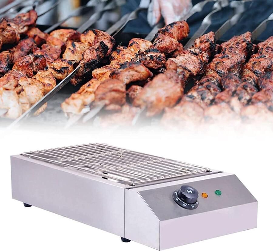 Elektrische Grill Tafelgrill Plaat Binnen Grillen Water Drip Tray 2500 Watt Multicolor