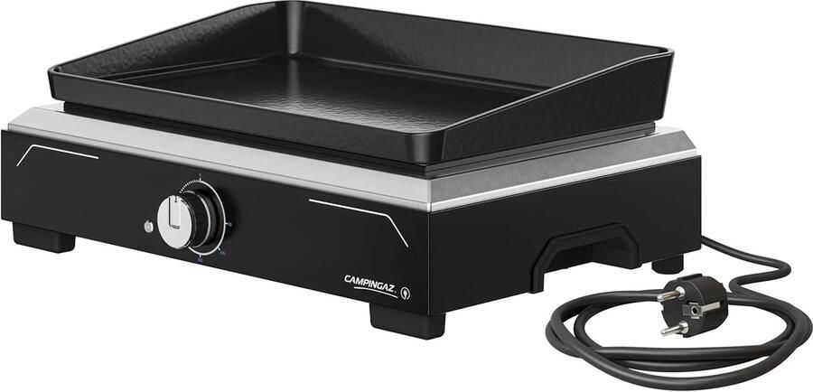 Elektrische grill voor binnen en buiten Plancha Teppanyaki-grillplaat draagbare balkongrill anti-aanbaklaag gietijzer vermogen 2500 W 52 x 39 x 19 cm