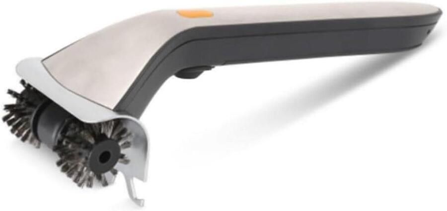 Elektrische Grillborstel Stoomreiniger Barbecue Grill Reinigen Efficiënte Stoomkracht 42 cm Pakket Zilver Zwart