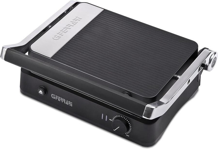 Elektrische Grillpan Contactgrill Gezond Grillen Afneembare Platen 30x22 cm Zwart