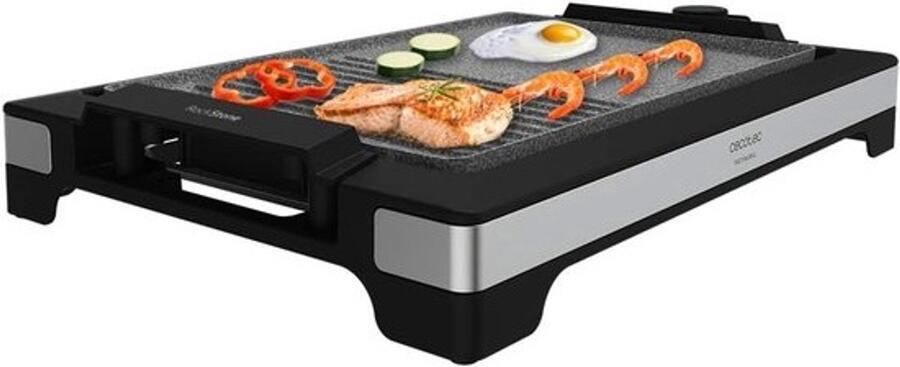 Elektrische Bakplaat Grillplaat Tafelgrill Lekker Koken Non-stick Coating 37.5x24.5 cm Zwart