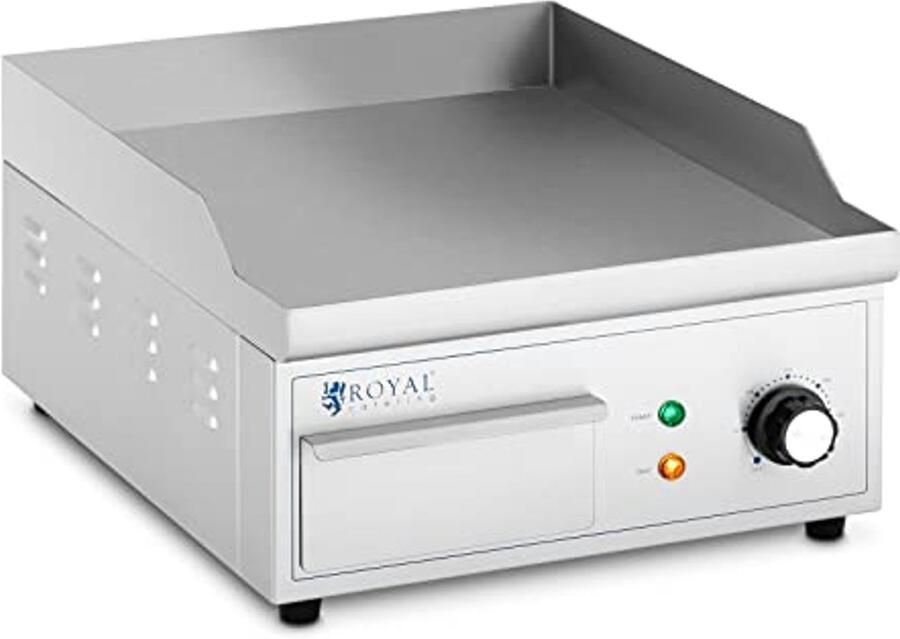 Elektrische Grillplaat 350 x 380 mm Krachtige Gietijzer Grillplaat 2000 W voor Perfecte Grillresultaten