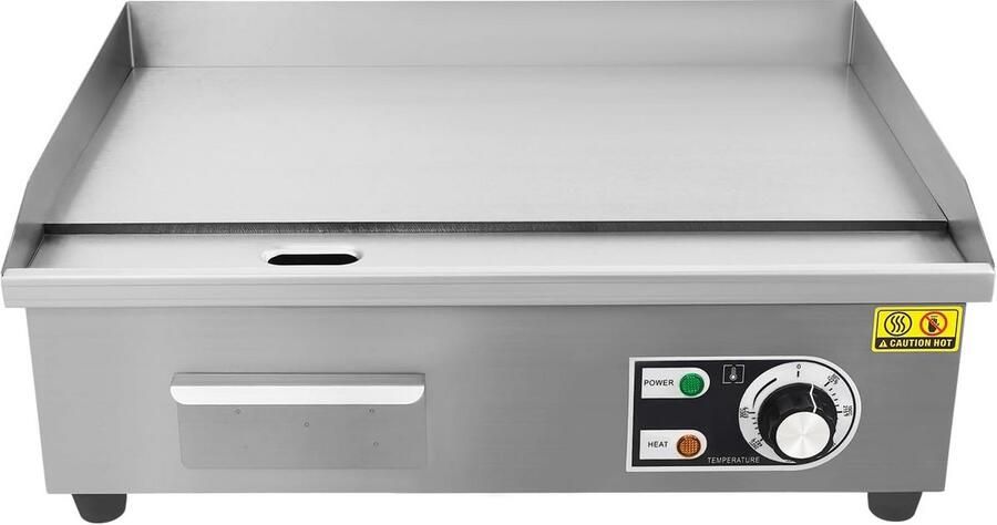 Elektrische Grillplaat Bakplaat Professioneel Gelijkmatig Bakken Verdikte Kookplaat 55 x 43 cm Zilver