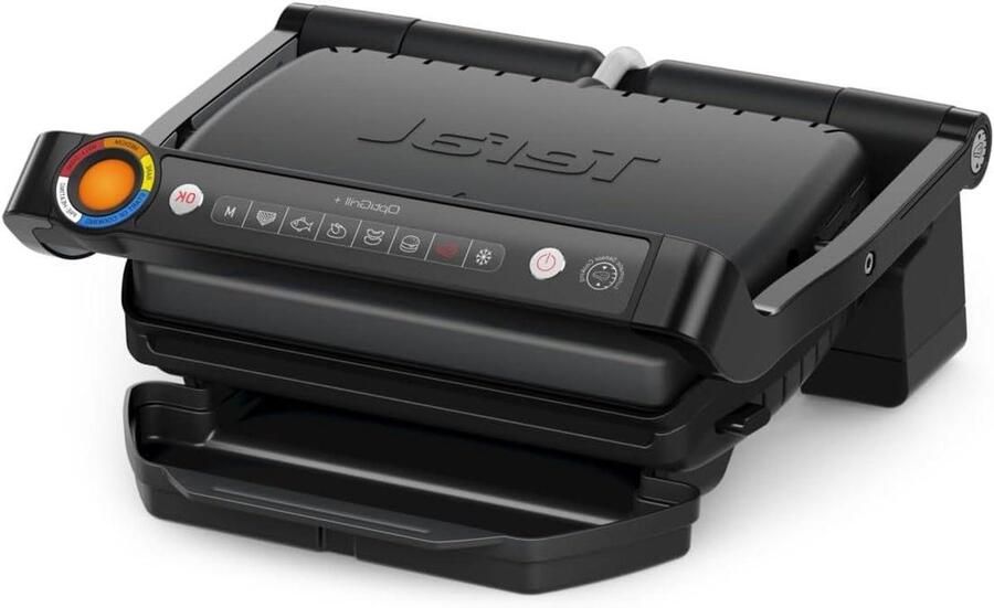 Elektrische Grillplaat Contactgrill Binnen Grillen Automatische Kookprogramma's 40 x 37 x 23 cm Zilver