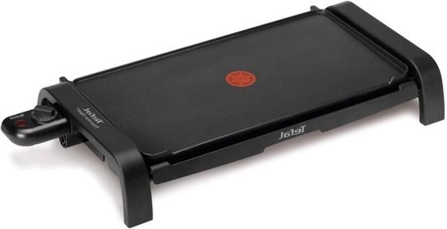 Elektrische grillplaat Contactgrill Binnen grillen Met temperatuurindicator 47x24.5 cm plaat Rood zwart