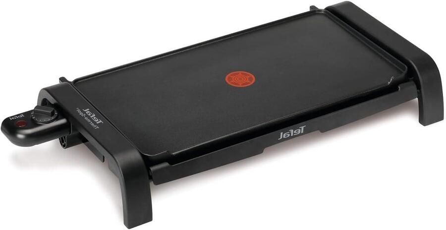 Elektrische Grillplaat Contactgrill Binnen Grillen Temperatuur Indicator 47x24.5 cm Plaat Rood Zwart