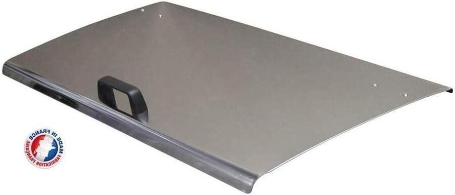 Elektrische Grillplaat Deksel Bakplaat Deksel Warm Houden Roestvrij Staal 83B x 48D cm Zilver