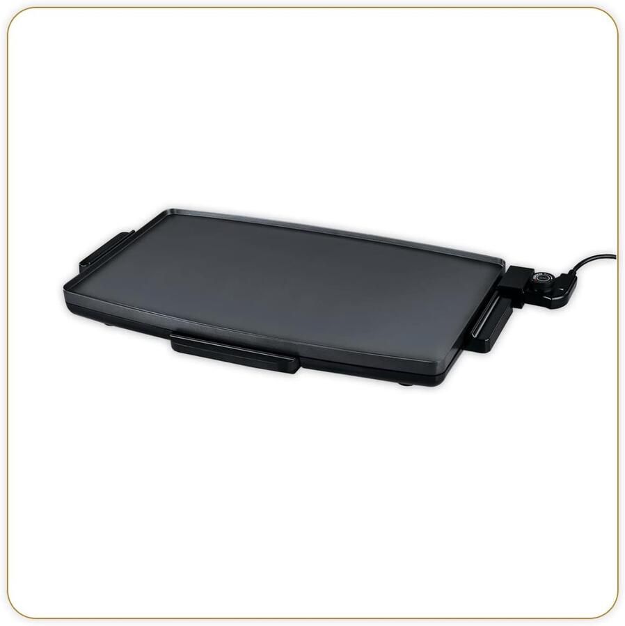 Elektrische Grillplaat Gourmet Tafel Gezellig Tafelen PFAS-vrije Kookplaat 59.5 x 34.5 cm Zwart