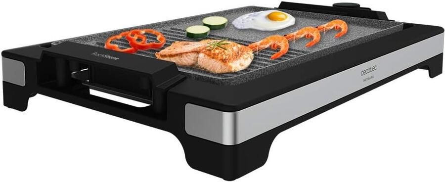 Elektrische Grillplaat met 2000W Vermogen en Grote Kookoppervlakte