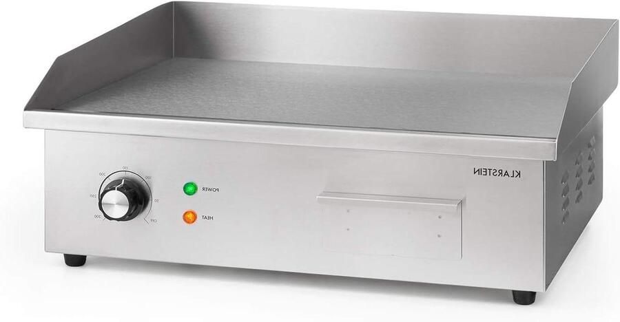 Elektrische Grillplaat Tafelgrill Bakplaat Grote Maaltijden Bereiden Gladde Gietijzeren Plaat 54.5 x 35 cm Roestvrij Staal