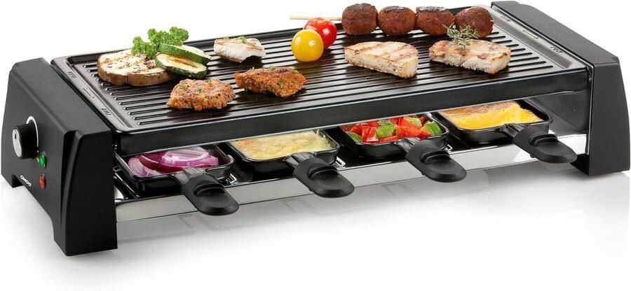 Elektrische Grillsteen Bakplaat Grill Gezellig Tafelen Antiaanbaklaag 8 Pannenkoekjes Zwart