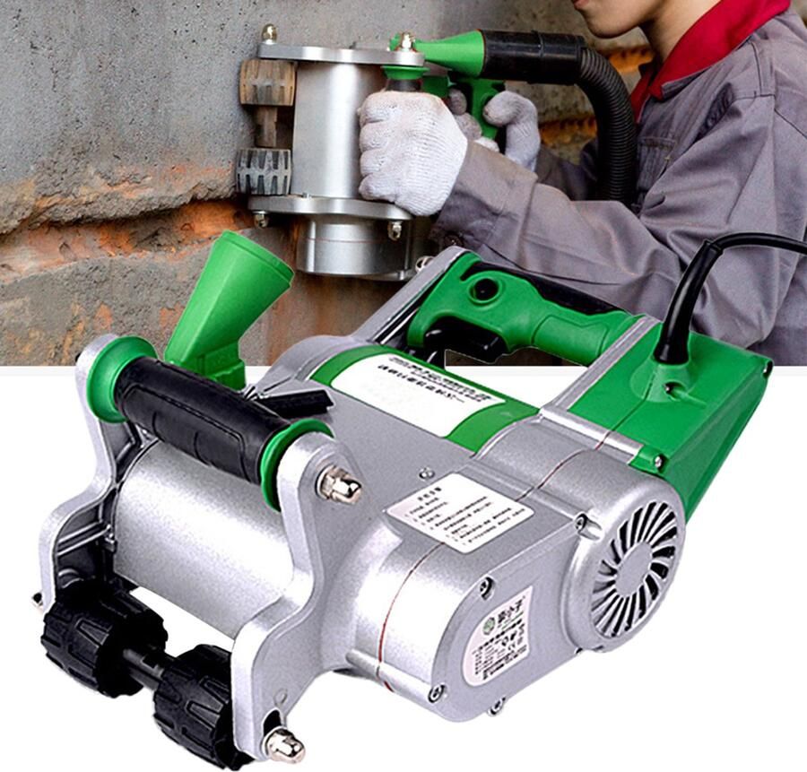 Elektrische Groefmachine 1100 W 30 mm Snijdiepte 220 V Aluminiumlegering Groen Muur Groefmachine