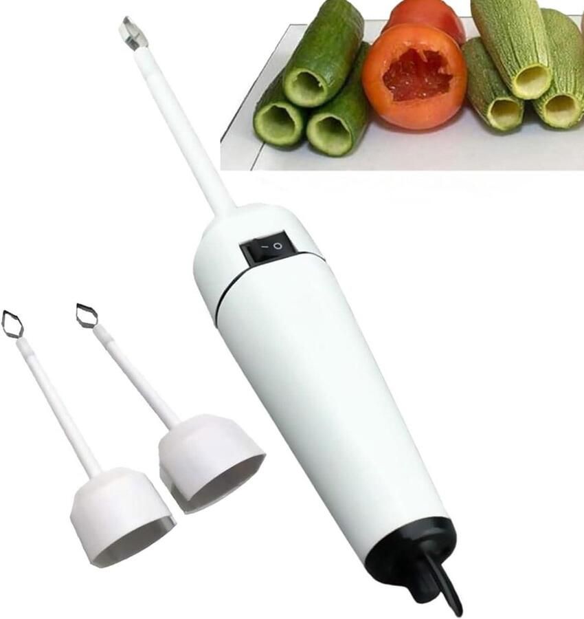 Elektrische groenteboor Fruitgraver Moeiteloos koken Instelbare snelheid 9 Centimeter Wit