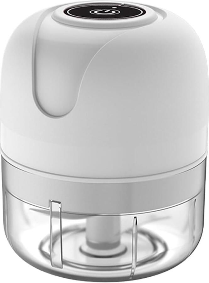 Elektrische Groentehakker Keuken Gadget Snel Ingrediënten Snijden Draadloos Oplaadbaar 250 ml Inhoud Wit