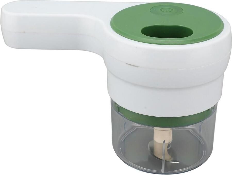Elektrische Groentehakker Keukenmachine Mini Snel Ingrediënten Snijden Draadloos Oplaadbaar 19x13x11 cm Wit