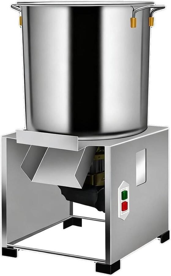 Elektrische Groentehakselaar Keukenmachine Hakmolen Voedsel Verwerken Grote Voerinlaat 120 kg u Zilver