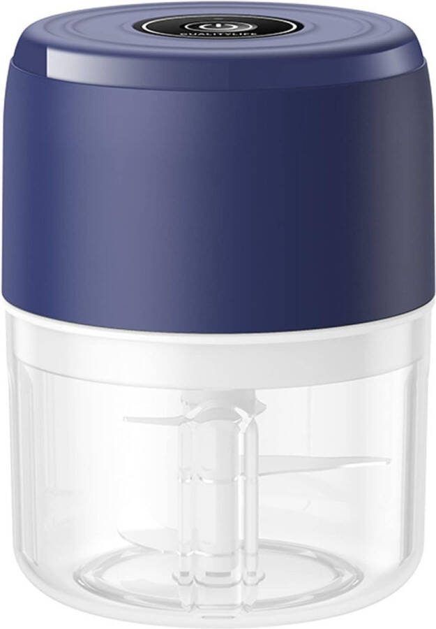 'merkloos' Elektrische Groentesnijder Groen Oplaadbare Hakselaar Mini Eiklopper Compact & Handig voor Lunch 30W Vermogen 250ml Inhoud Uiensnijder Draadloos 2-in-1 Knoflook Chopper Voor Groenten Fruit Noten