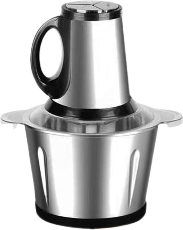 Elektrische Groentesnijder Hakmolen Keukenmachine Maaltijden Bereiden Roestvrijstalen Accessoires 27 x 19 x 19 cm Zilverkleurig
