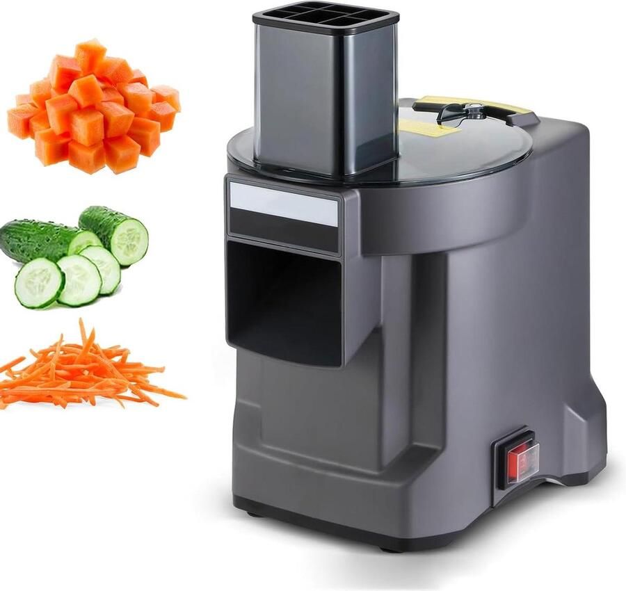 Elektrische Groentesnijder Keukenmachine Dicer Snel Ingrediënten Verwerken 3-in-1 Functionaliteit 25x20x35 cm Zilver