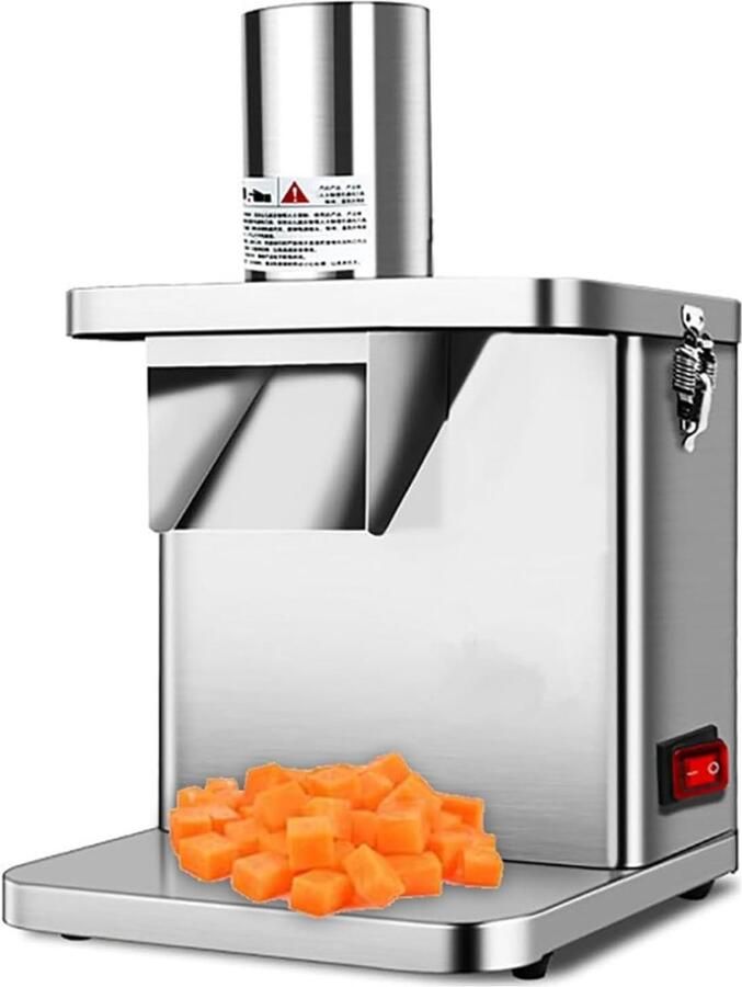 Elektrische Groentesnijder Keukenmachine Fruit Snel Ingrediënten Snijden 3-in-1 Snijfunctie 32x22x38 cm Zilver