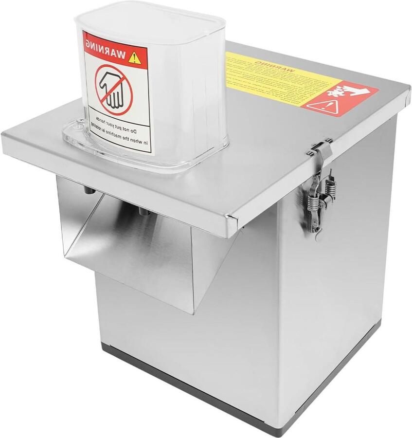 Elektrische Groentesnijder Keukenmachine Multifunctioneel Snel Ingrediënten Bereiden 4-in-1 Snijfuncties 150 kg Per Uur Zilver